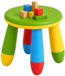 Relaxdays Kinderhocker, kunterbunt, HxD: 26 x 28 cm, abwischbar, bunt | leicht,