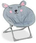 Relaxdays Moonchair Kinder, faltbar, HBT: 47 x 50 x 48 cm, Kinderstuhl drau&szlig;en...