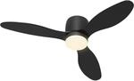 HOMCOM Deckenventilator mit Beleuchtung und Fernbedienung 115 cm Schwarz 