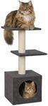 Kratzbaum &ndash; Charmaine Grau &ndash; 99 cm &ndash; Weicher Pl&uuml;sch 200 g/m&sup2; &ndash;