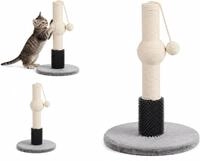 Kratzbaum - Katzenspielzeug - Kratzbaum Alize Grau/Wei&szlig; - Weicher Pl&uuml;sch -