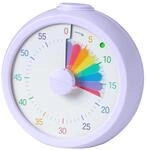 Relaxdays visueller Timer, leiser Kinder-Timer, optischer Alarm, lila | 60 Min