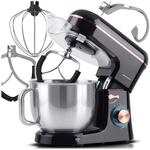 Berdsen K&uuml;chenmaschine 1400W - K&uuml;chenger&auml;te Mixer - Edelstahlsch&uuml;ssel 6 L -