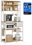 VASAGLE K&uuml;chenregal mit Steckdosen, Standregal, 40 x 80 x 180,8 cm | Backregal,