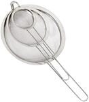 Relaxdays K&uuml;chensieb 3er Set, &empty; 7, 12 & 18 cm, mit Griff, Mehl, Puderzucker,
