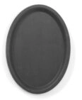 HENDI Serviertablett, oval, Rutschfester Gummibeschichtung, Schock- und...