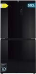 Cecotec Side-by-Side K&uuml;hlschrank mit Gefrierfach Bolero CoolMarket 4D 503 Black