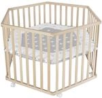 roba Laufgitter hexagonal mit Einlage im Design 'Little Stars' - Echtholz Buche...