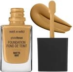 Wet n Wild Photo Focus Matte Foundation, Fl&uuml;ssiges Make-up Matt Aufbaubar, Kein