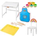 roba x Play-Doh Schulpult - FSC-Holzwerkzeuge, 3D-Kreativmatte, 6 Knetdosen,...