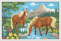 Ravensburger CreArt 12023191 - Pferde im Wasser - Malen nach Zahlen f&uuml;r Kinder...