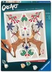 Ravensburger CreArt Weihnachtlicher Hirsch - Malen nach Zahlen Erwachsene | DIY