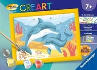 Ravensburger CreArt Verspielte Delfine - Malen nach Zahlen ab 7 Jahre | Mit...
