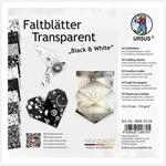 Ursus 38065504 - Faltbl&auml;tter Transparent "Black & White" 115 g/m&sup2;, 50 Faltbl&auml;tter