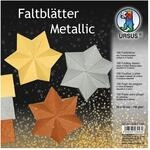 Ursus 3245199 - Faltbl&auml;tter Metallic, aus Tonzeichenpapier 130 g/qm, 100 Blatt...