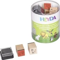 HEYDA Motivstempel-Set "Zootiere", Klarsicht-Runddose VE = 1