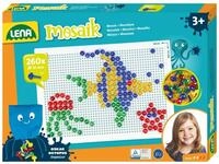 Lena 35626 - Mosaik Steckspiel Set, Steckmosaik mit 260 transparente Stecker,