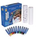 PUSTEFIX MALEFIX Wachsmalstifte Malrollenset | 12 Stifte, 2 Malrollen