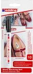 edding 8408 Schuhmarker-Set - schwarz - 1 Stift und 10 Etiketten - Rundfeder 0,75 mm