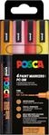 POSCA - Acrylmarker Set PC-3M 4 Glitter Farben | Marker mit 0,9-1,3 mm Rundspitze