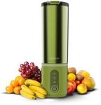 Cecotec Tragbarer Smoothie Maker Power Titanium Shake2Go Olive Steel. 180 W,...