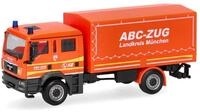 Herpa LKW Modell MAN TGM MzKW ABC-Zug Landkreis M&uuml;nchen im Ma&szlig;stab 1:87 