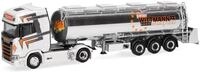 Herpa LKW Modell Scania CS 20 Chromtank-Sattelzug Wittmann im Ma&szlig;stab 1:87 