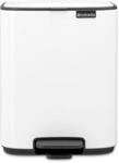 Brabantia Bo Treteimer 7 L (wei&szlig;), platzsparender Mini M&uuml;lleimer mit