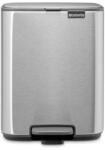 Brabantia Bo Treteimer 7 L (mattstahl), platzsparender Mini M&uuml;lleimer mit