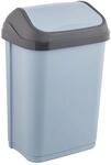 keeeper M&uuml;lleimer mit Schwingdeckel, 10 l, 25,5 x 19 x 38 cm, Swantje, Blau (Nordic