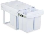 Relaxdays Einbaum&uuml;lleimer, ausziehbar, M&uuml;lltrennsystem f&uuml;r Unterschrank,
