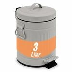 Relaxdays Kosmetikeimer, 3 Liter, Absenkautomatik, grau | entnehmbarer...