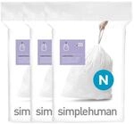 simplehuman CW0262 Code N passgenaue M&uuml;llbeutel, 45-50 Liter, 3 x Packung mit 20 (60