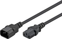 Goobay 50081 Kaltger&auml;tekabel 2m Verl&auml;ngerung / C14 Stecker auf C13 Buchse