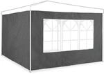 Relaxdays Seitenw&auml;nde f&uuml;r Pavillon, 2er Set, HxB 2x3 m, grau | Pavillonwand...
