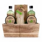 Accentra Geschenkset OLIVE im Holzkorb mit 300 g Badesalz f&uuml;r Frauen |...