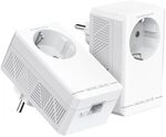 Mercusys MP500P KIT Powerline Adapter mit Steckdose, Gigabit-LAN-Port, Plug und...