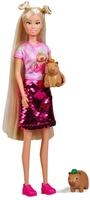 Simba Steffi Love Capybara Puppe &ndash; Ankleidepuppe mit Paillettenkleid und