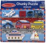 Melissa & Doug Holzpuzzle mit klobigen Teilen - Fahrzeuge (9 Teile)