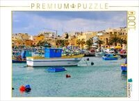 CALVENDO Puzzle Traditionelle Fischerboote im Hafen von Marsaxlokk | 1000 Teile