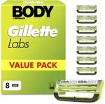 Gillette Labs Body & Intimate Rasierklingen, 8 Original Ersatzklinge, Gr&uuml;n |...