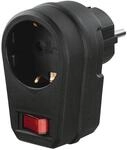 Hama Steckdosenadapter 1 Fach, Schutzkontakt Stecker, EIN-/Aus-Schalter 
