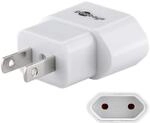 Goobay 45345 Netzadapter, Eurobuchse (Typ C, CEE 7/16) > US/Japan-Stecker (Typ...