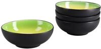 CreaTable, 24928, Serie Hot Green, 4-teiliges Geschirrset f&uuml;r 4 Personen,