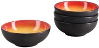 CreaTable, 24927, Serie Hot Red, 4-teiliges Geschirrset f&uuml;r 4 Personen,