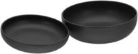 CreaTable, 30001, Serie Uno Black - Salatschalen Set 2-teilig aus Steinzeug,