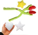 JAMARA 461163 Snow Play Schneeballzange Herz und Stern 2in1 - Kinder Schneeball...