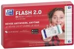 Oxford FLASH 2.0 Karteikarten A7, Lernkarten, 75x125mm, liniert, rot, 80 Blatt