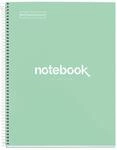 Miquelrius - Notizbuch A4 Notebook, 1 farbiger Streifen, 80 Blatt mit raster 5...
