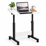 Relaxdays Laptoptisch h&ouml;henverstellbar, 67-90 cm, schwarz/wei&szlig; | neigbar,...